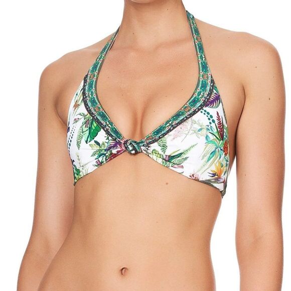 Camilla 2 pc bikini Size Small B-C Cup Knot Front Halter With Soft Tie Daintree - Picture 2 of 4